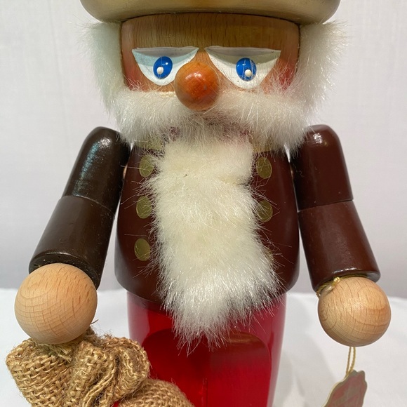 Steinbach Chubby Gold Nico Nutcracker 13" Tall German Wooden Burlap Bag S743 - Picture 3 of 11